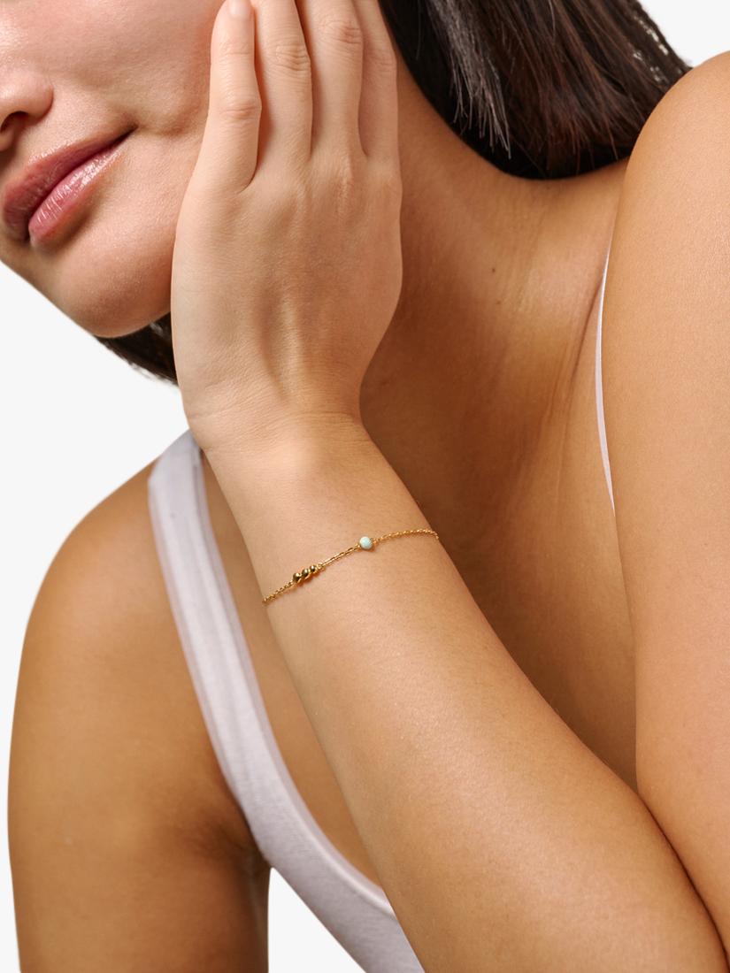 ENAMEL Copenhagen bead bracelet yellow gold mint, imported from the UK