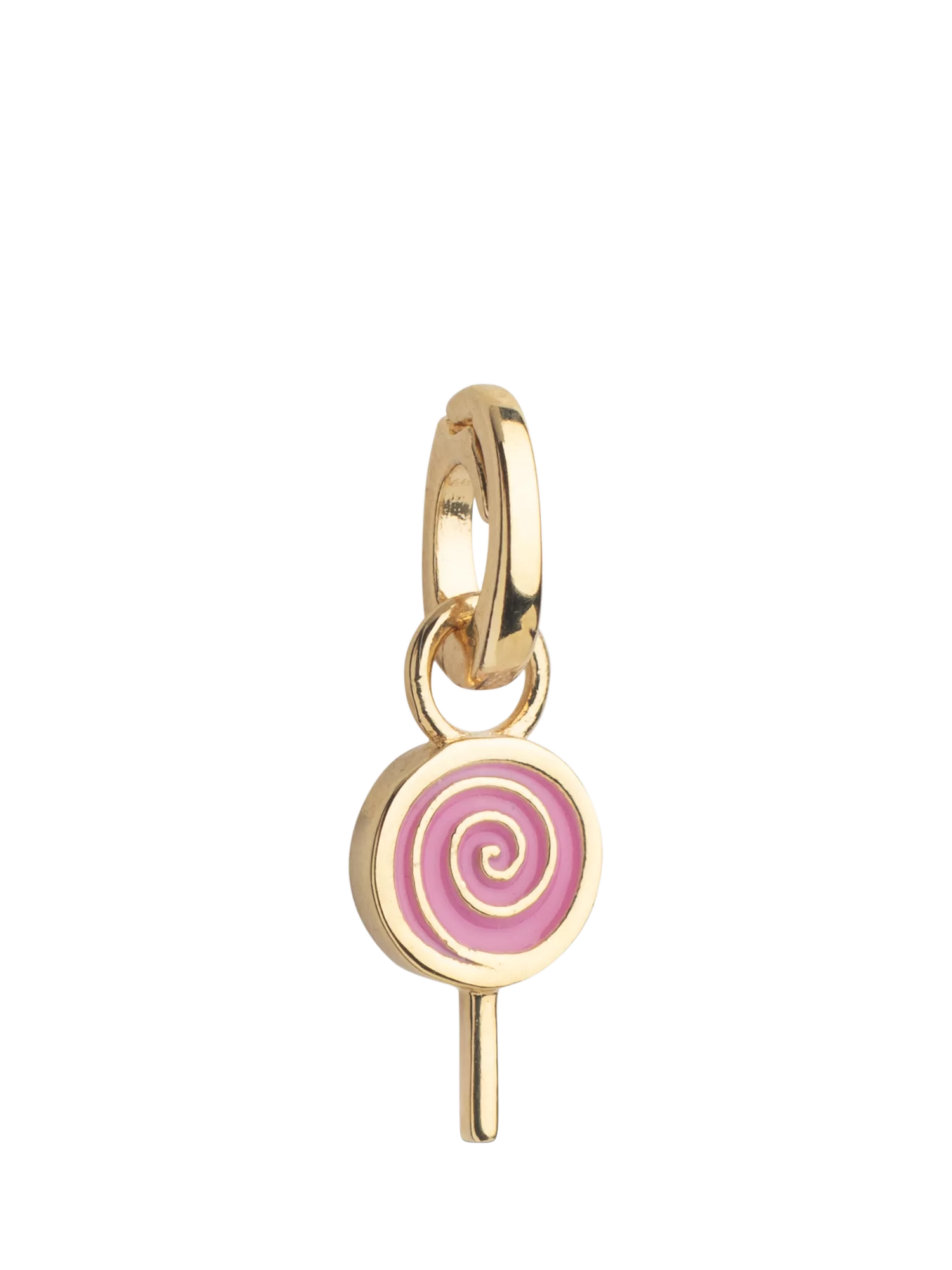 ENAMEL Copenhagen lollipop charm in yellow gold pink, imported from the UK
