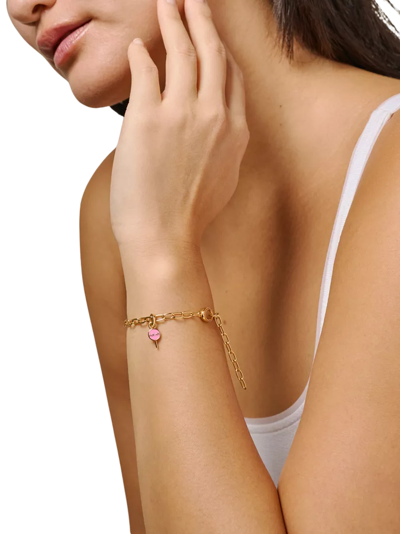 ENAMEL Copenhagen lollipop charm in yellow gold pink, imported from the UK