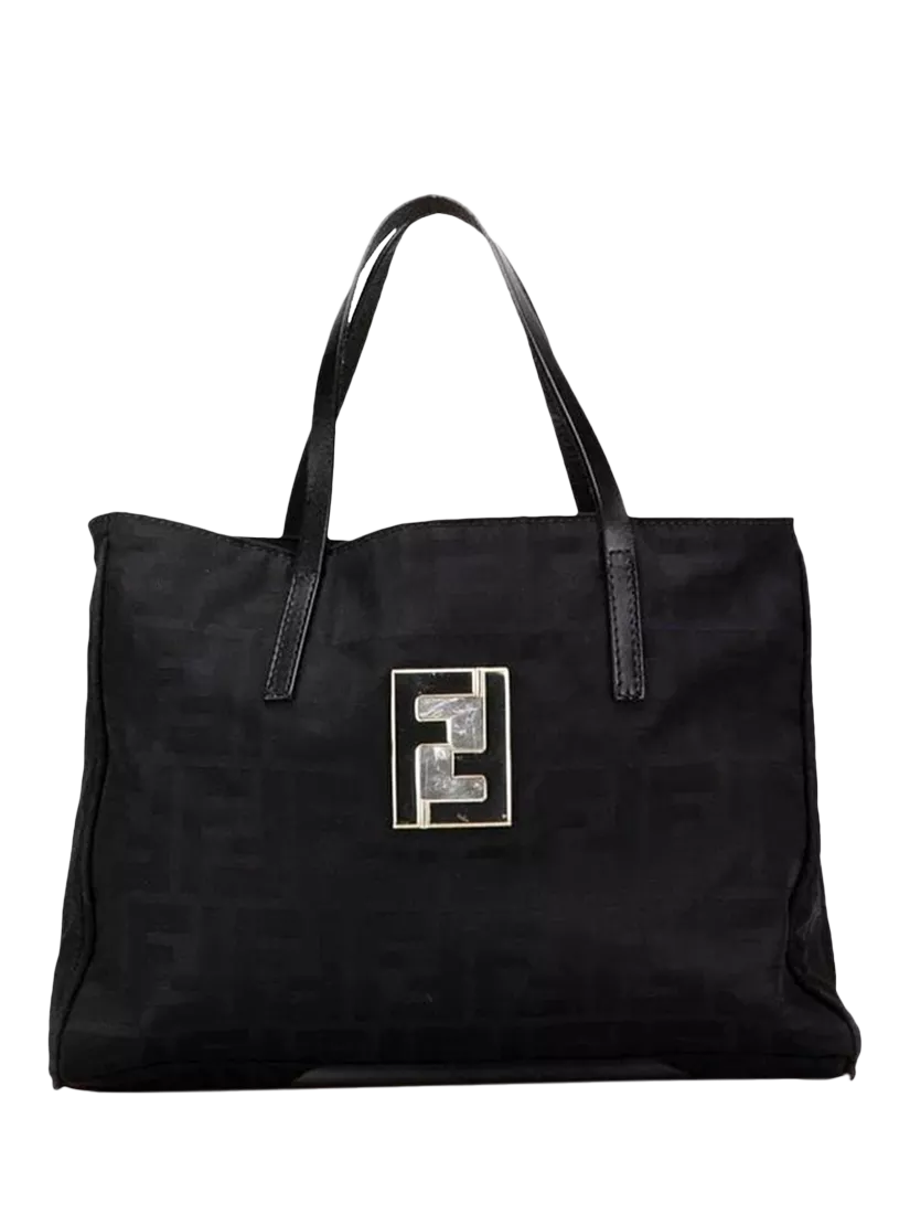 Fendi Zucca nylon tote bag black (British brand)