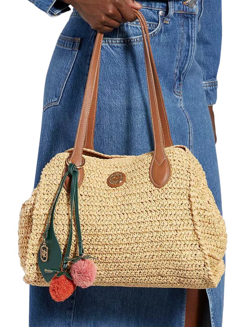 Dune London raffia tote bag natural, UK version