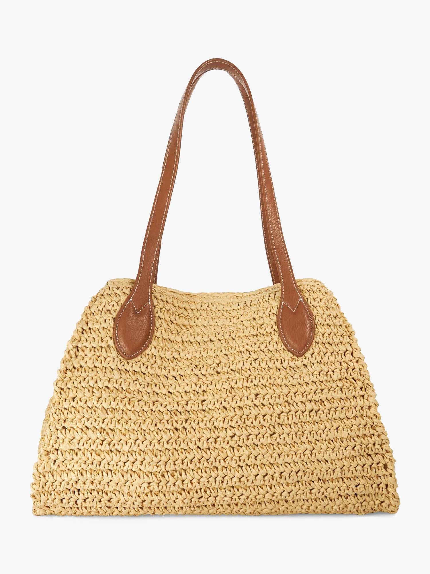 Dune London raffia tote bag natural, UK version