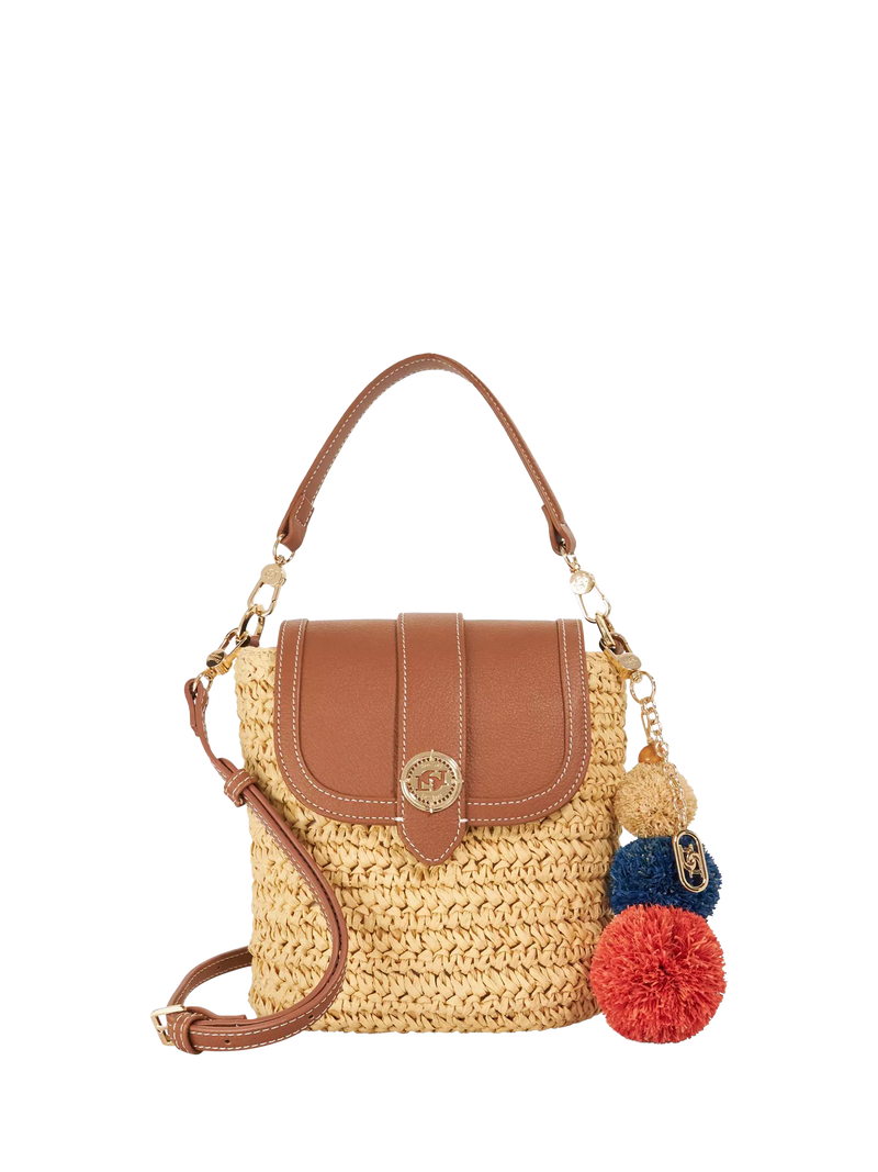 Dune London raffia crossbody bag in natural, UK version