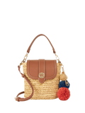 Dune London raffia crossbody bag in natural, UK version