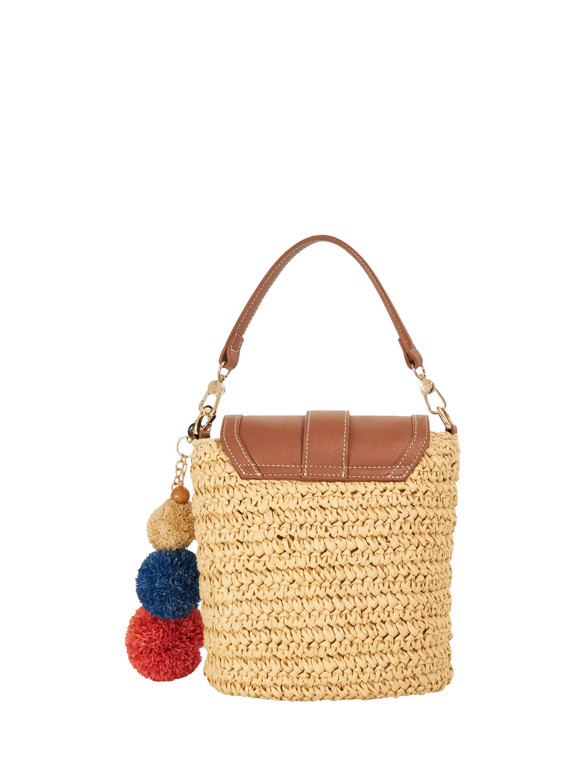 Dune London raffia crossbody bag in natural, UK version