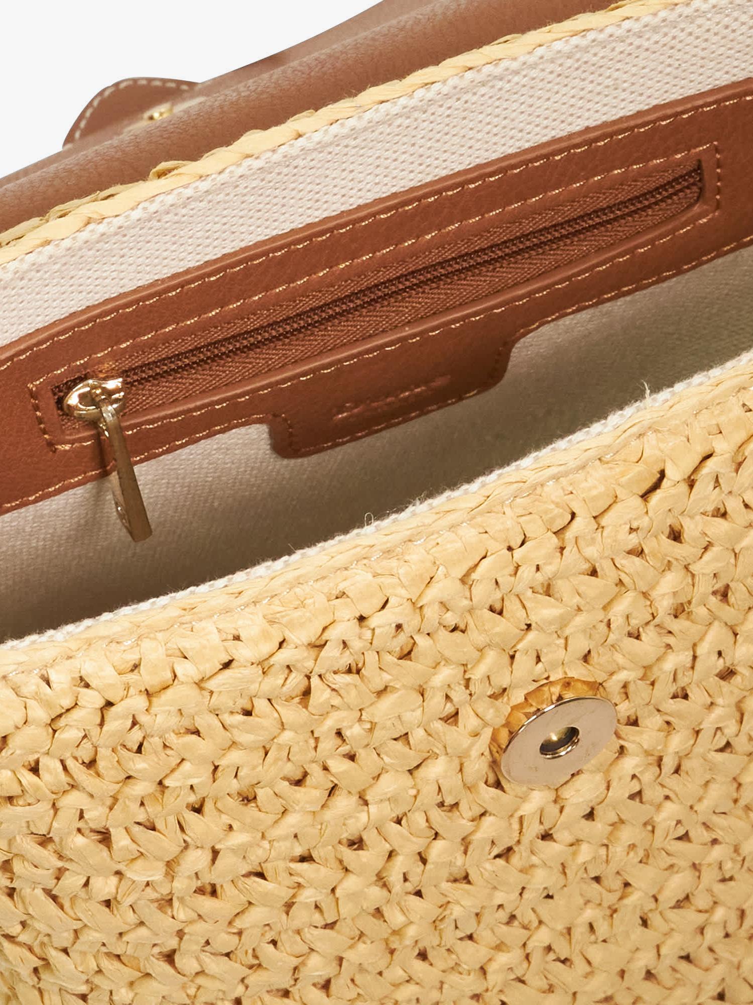 Dune London raffia crossbody bag in natural, UK version