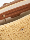 Dune London raffia crossbody bag in natural, UK version