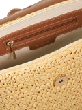 Dune London raffia crossbody bag in natural, UK version