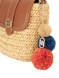 Dune London raffia crossbody bag in natural, UK version