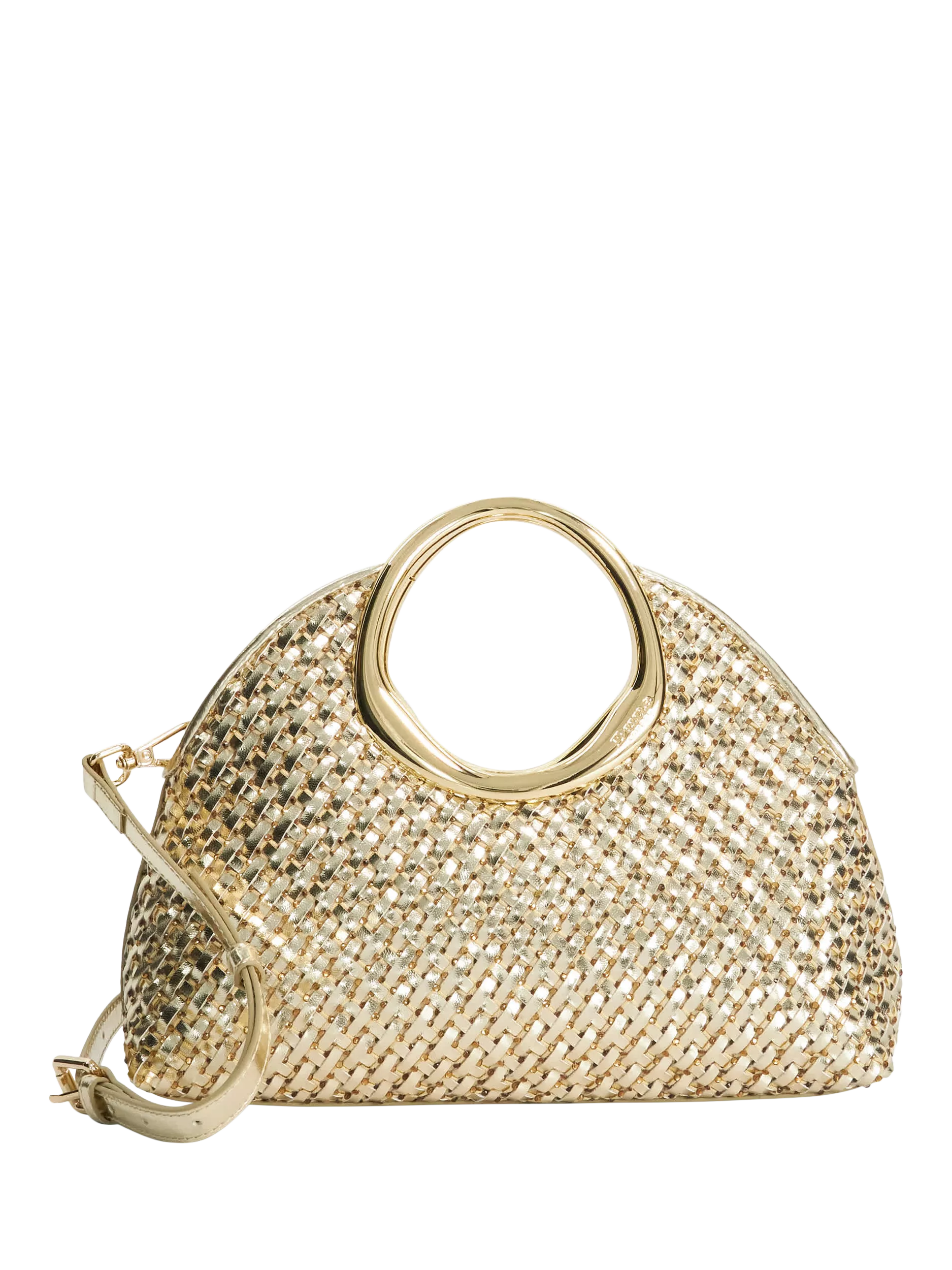 Dune London metallic woven grab bag (British brand)