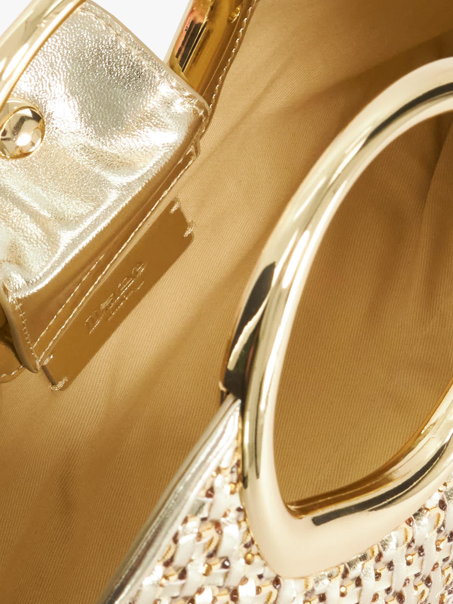 Dune London metallic woven grab bag (British brand)