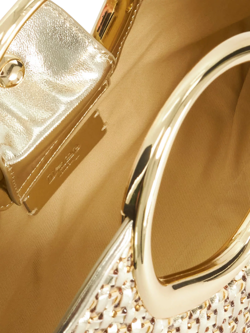 Dune London metallic woven grab bag (British brand)