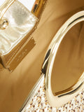 Dune London metallic woven grab bag (British brand)