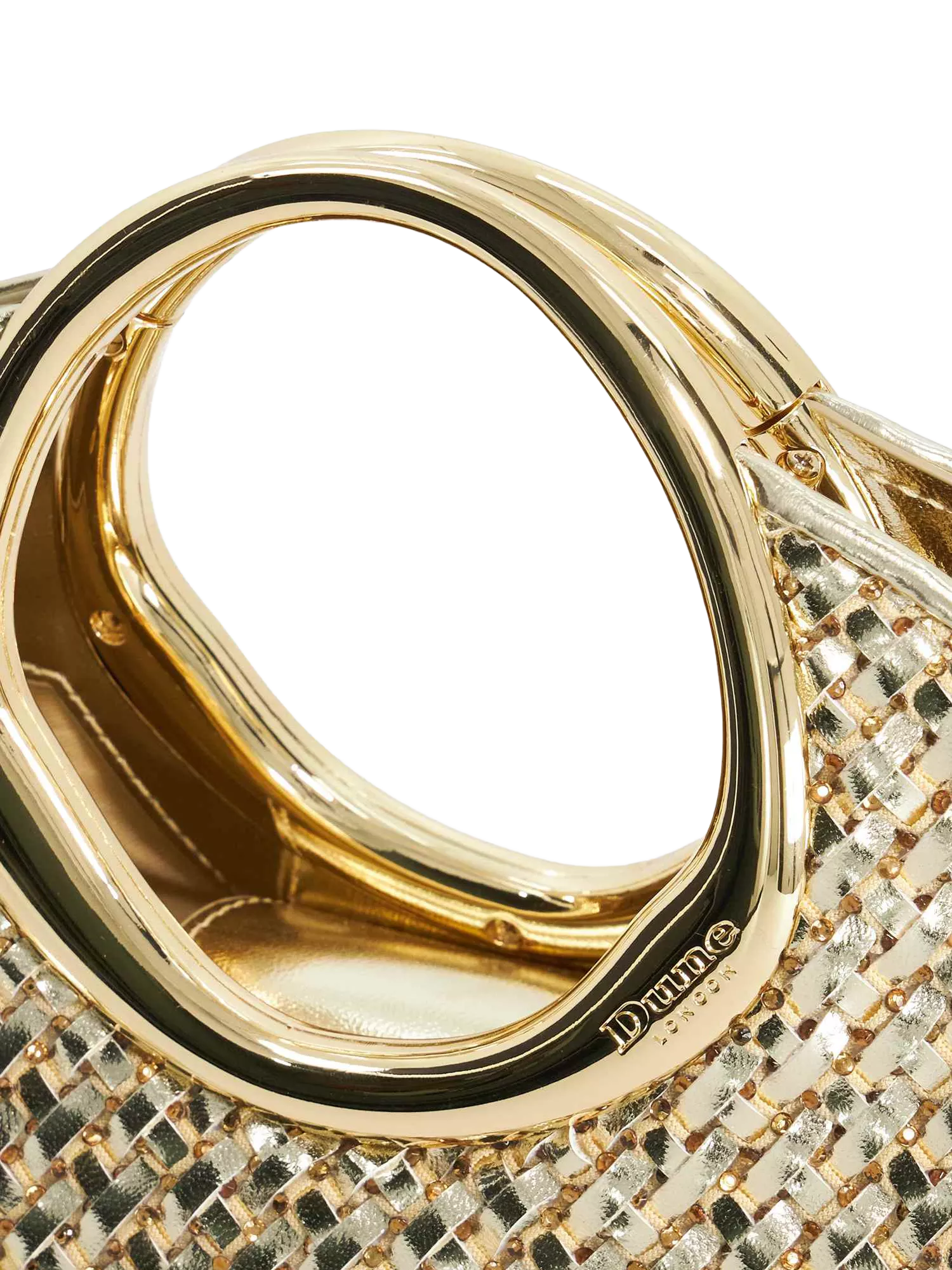 Dune London metallic woven grab bag (British brand)
