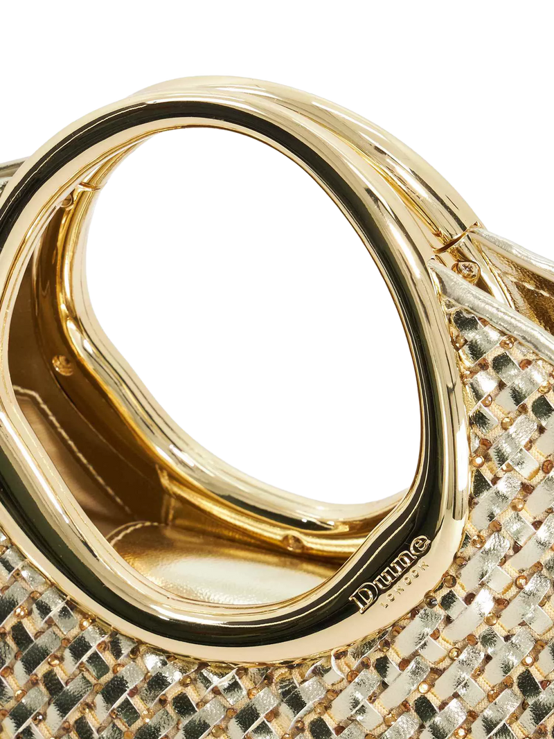 Dune London metallic woven grab bag (British brand)