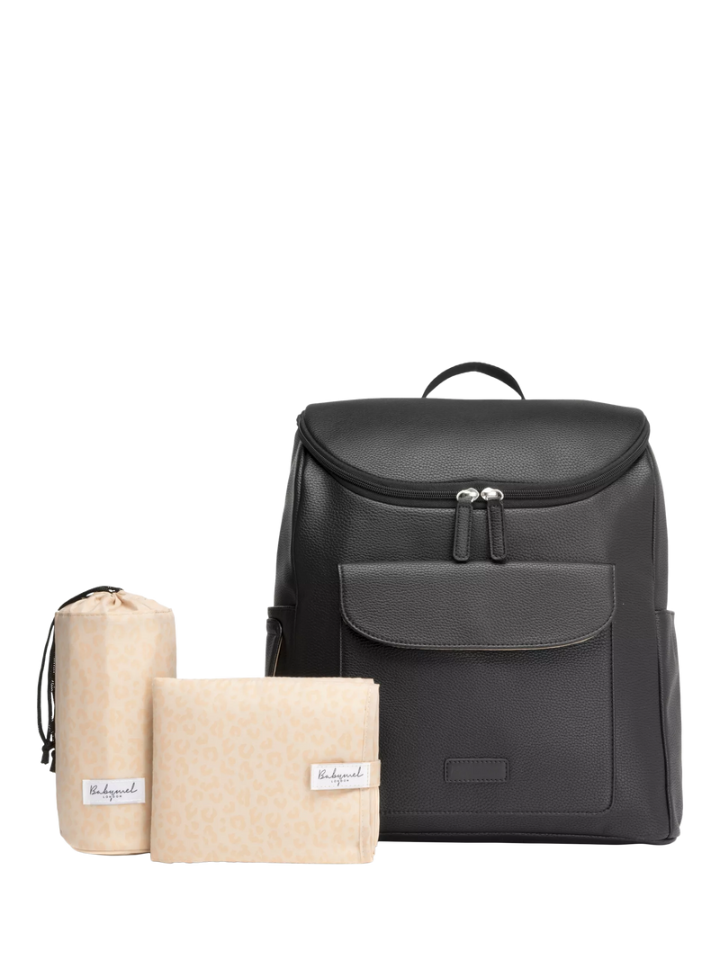 Storksak Lennox Vegan Leather Convertible Changing Backpack, Black