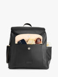 Storksak vegan leather convertible changing backpack in black (British brand)