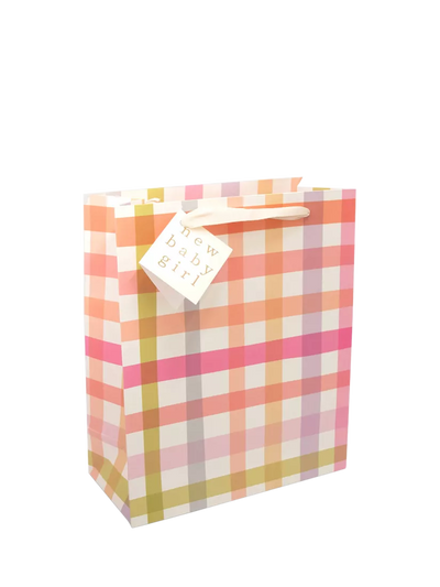 John Lewis Caroline Gardner Baby Girl Check Gift Bag- Buy online at McGrocer