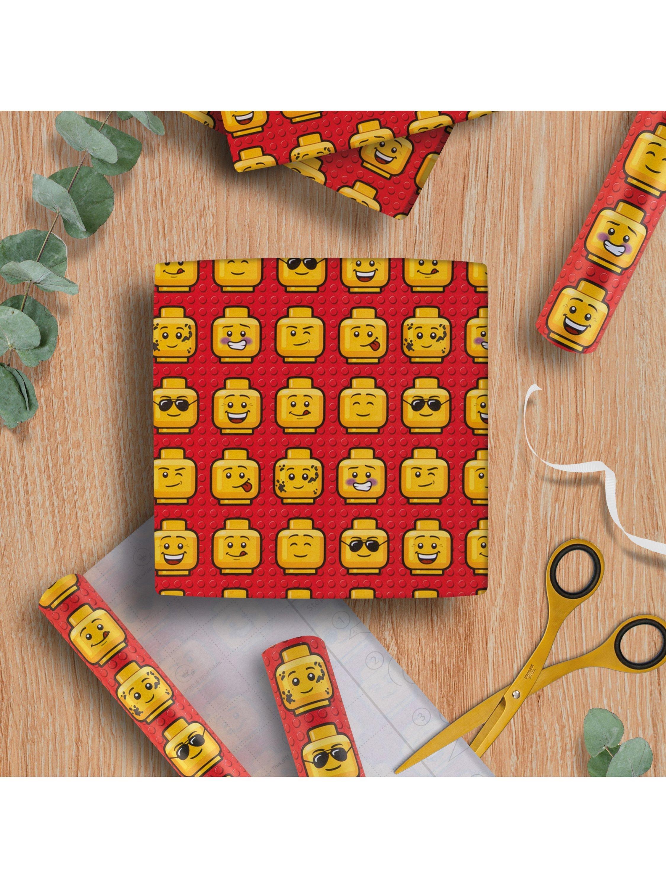 Hallmark LEGO Heads wrapping paper roll 2m, UK version