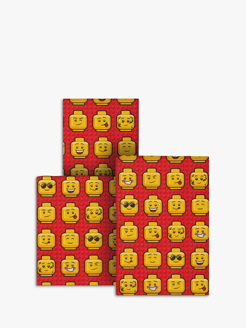 Hallmark LEGO Heads wrapping paper roll 2m, UK version