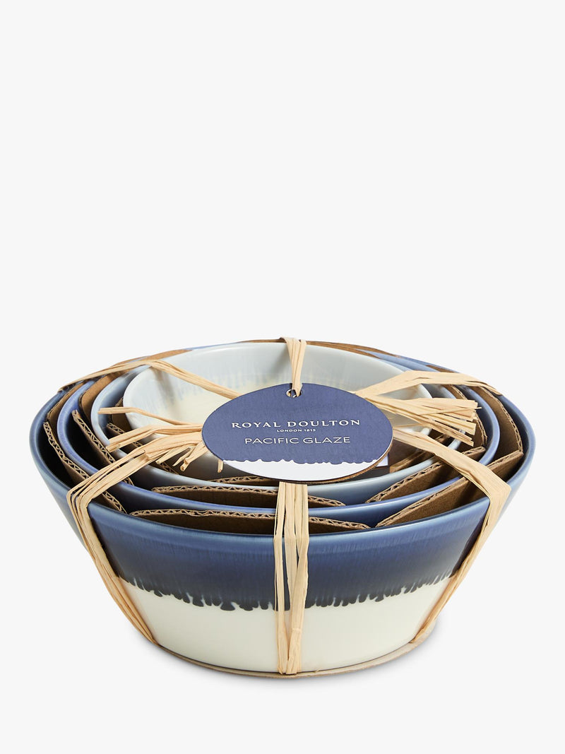 Royal Doulton blue stacking bowls set of 4 (British brand)