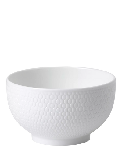 John Lewis Wedgwood Gio Bone China Rice Bowl, 10.5cm, White- Buy online at McGrocer