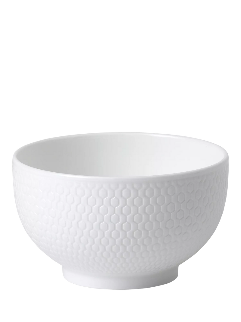 Wedgwood Gio bone china rice bowl 10.5cm white, imported from the UK