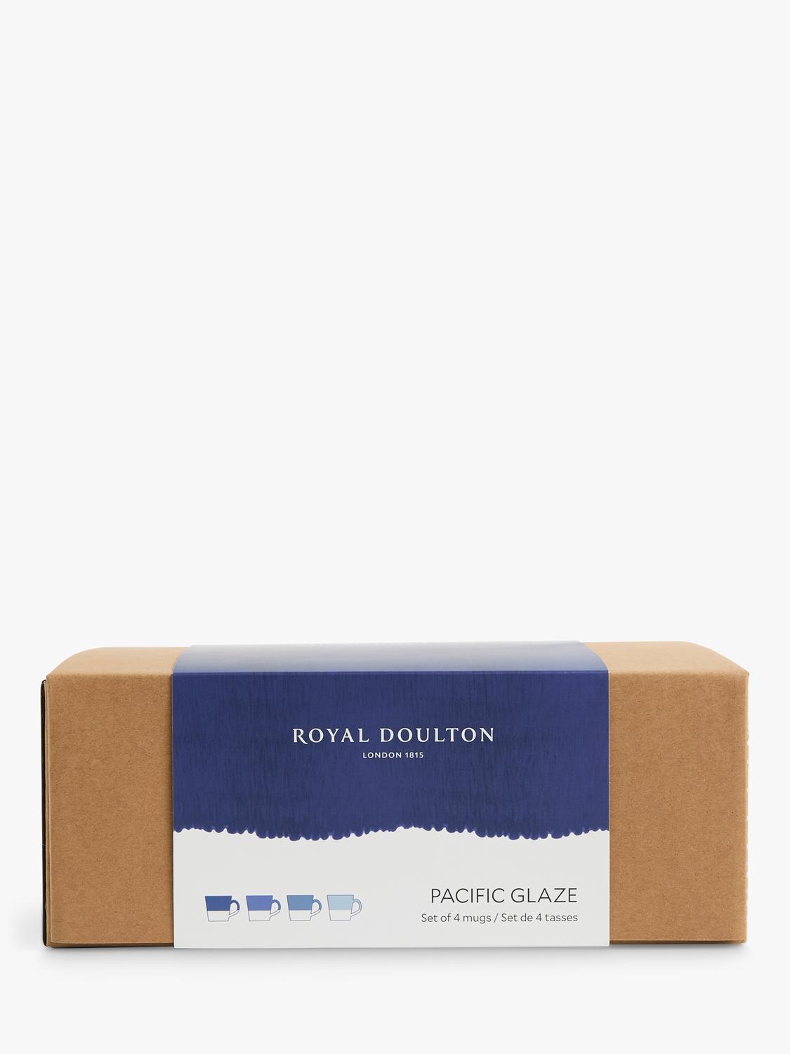 Royal Doulton porcelain mugs 4 pack 400ml blue, imported from the UK