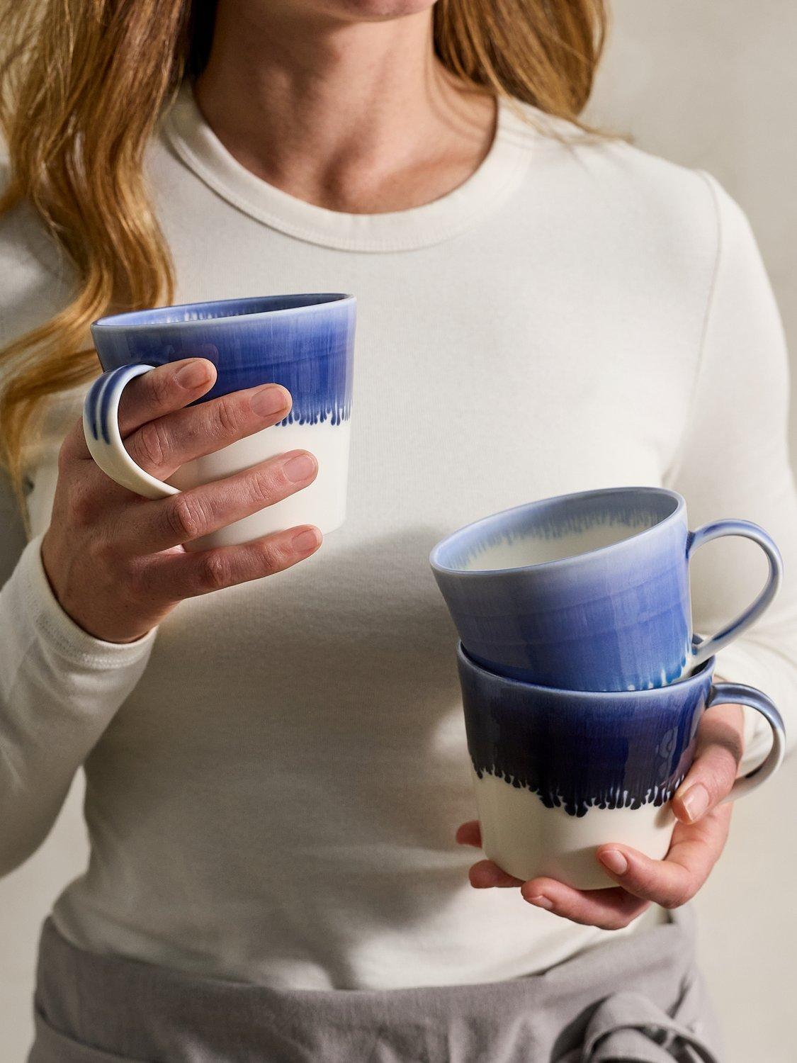 Royal Doulton porcelain mugs 4 pack 400ml blue, imported from the UK