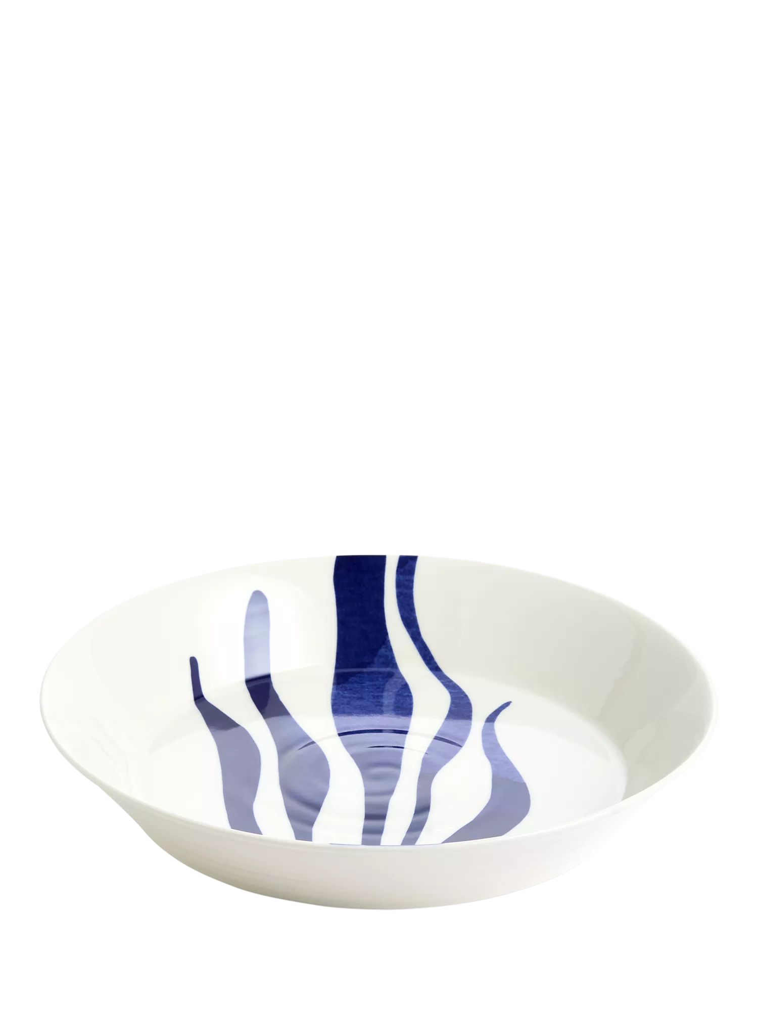 Royal Doulton Pacific 1815 blue porcelain low serving bowl 31.8cm, UK version