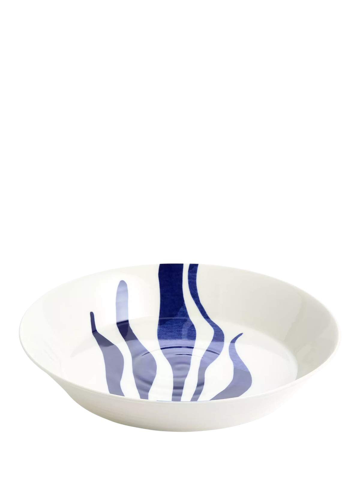 Royal Doulton Pacific 1815 blue porcelain low serving bowl 31.8cm, UK version