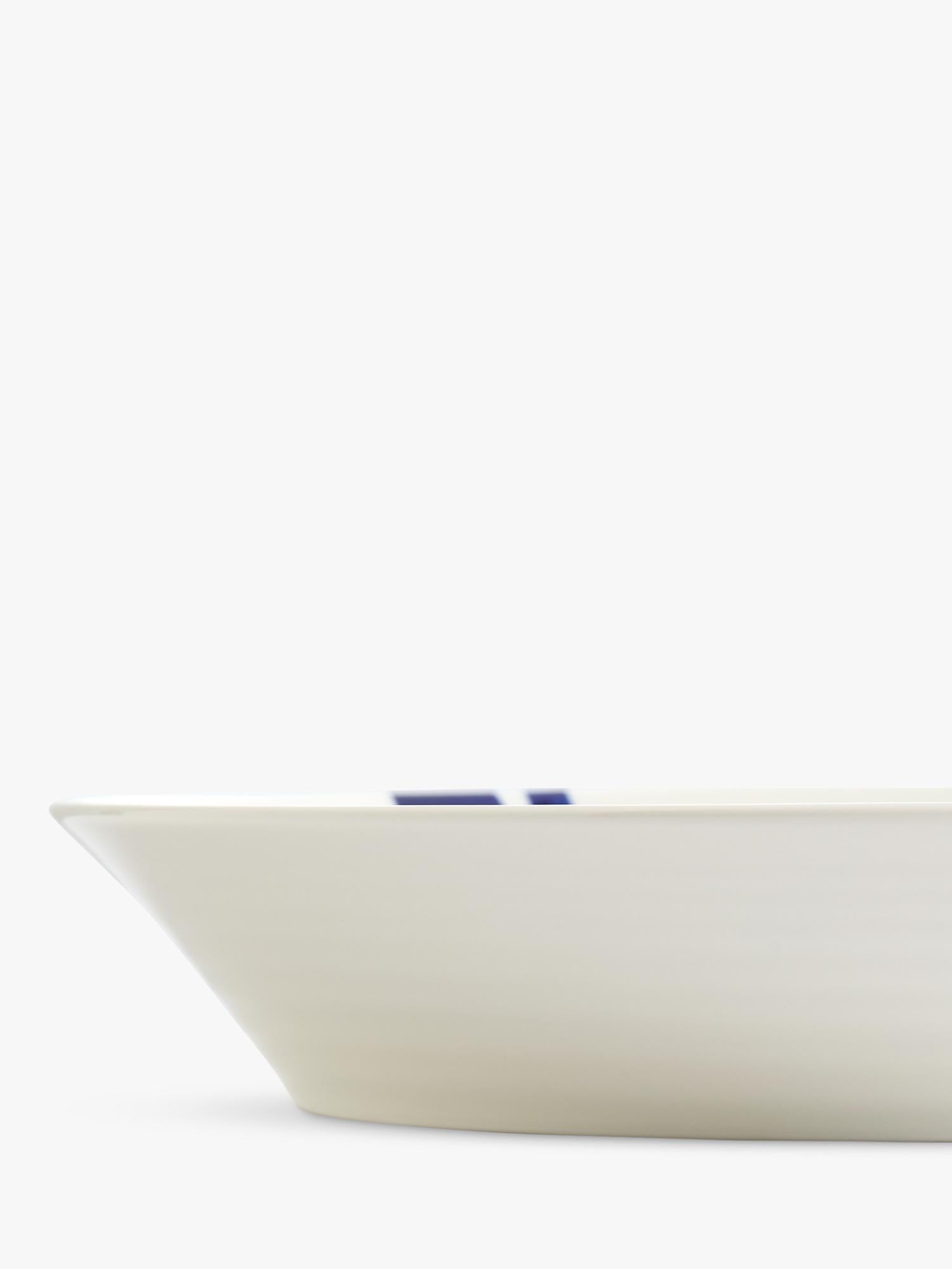 Royal Doulton Pacific 1815 blue porcelain low serving bowl 31.8cm, UK version