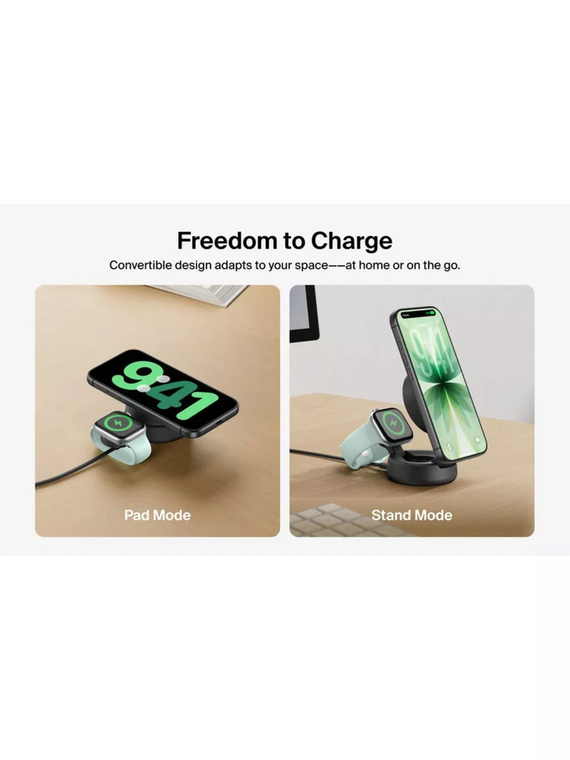 Belkin wireless charger 2-in-1 with Qi2 25W, imported from the UK