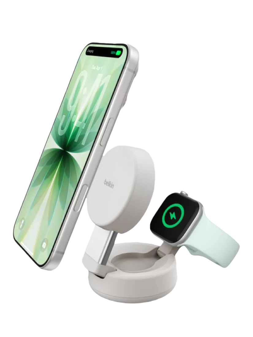 Belkin UltraCharge 2-in-1 wireless charger 25W Sand, UK version