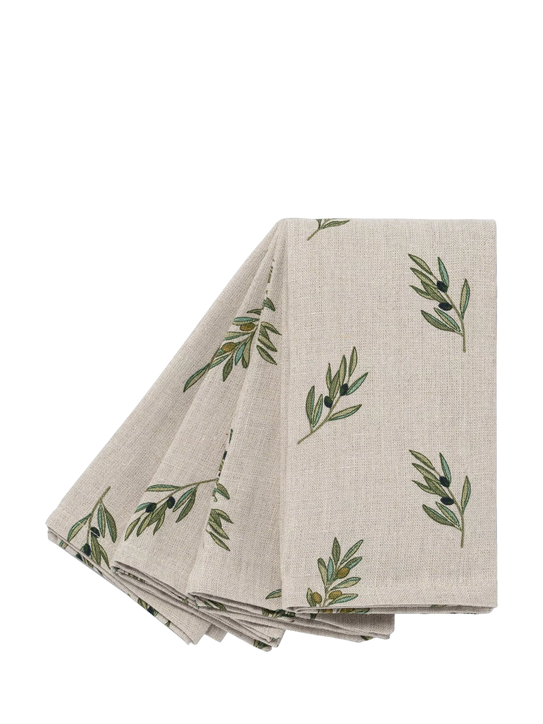 Sophie Allport olive linen napkins set of 4 green, UK version