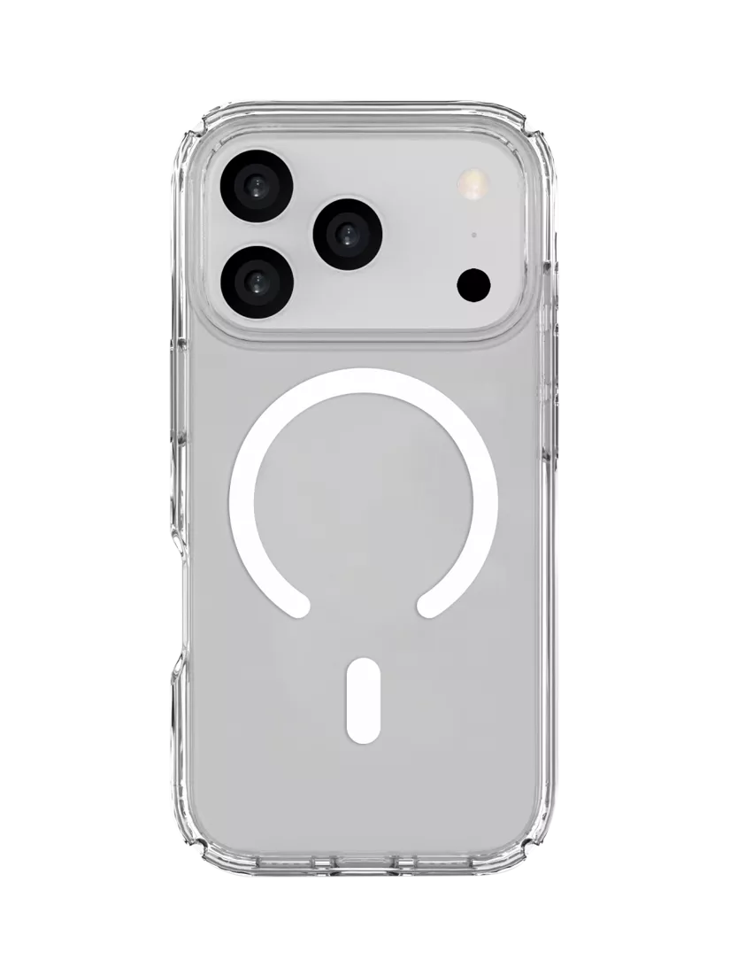 QDOS hybrid drop case for iPhone 17 Pro clear - British product