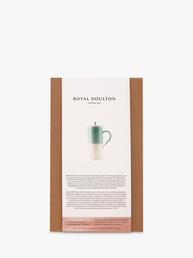Royal Doulton French Coffee Press Aqua 1.57L - British product