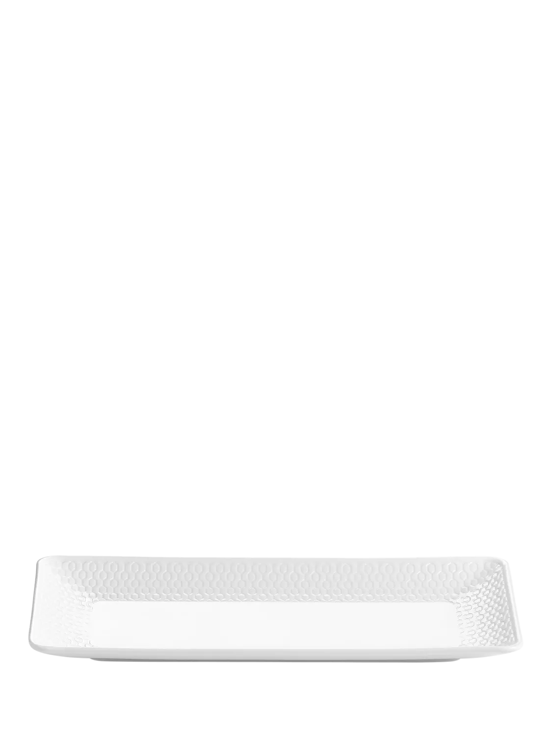 Wedgwood Gio rectangular bone china tray 21cm white, UK version