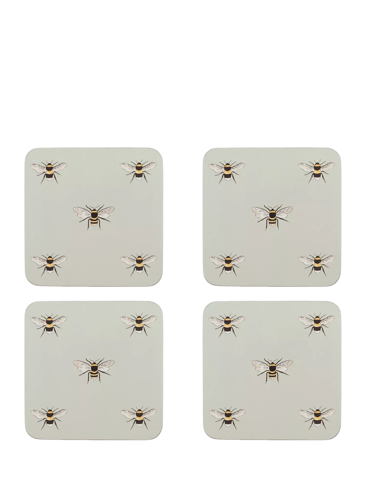 Sophie Allport bee coasters pale green, imported from the UK