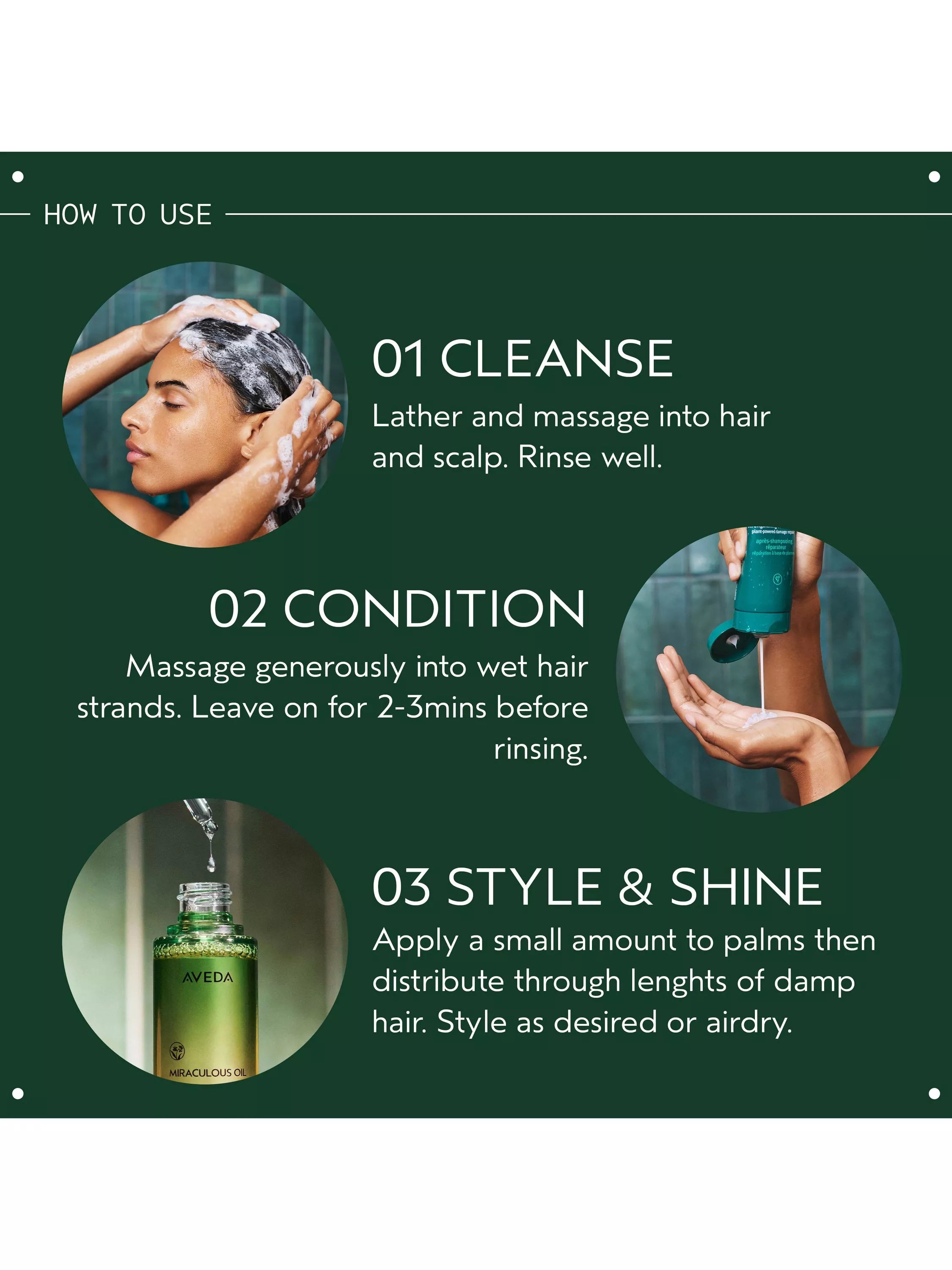 Aveda haircare gift set Shine with Strength travel sizes (British brand)