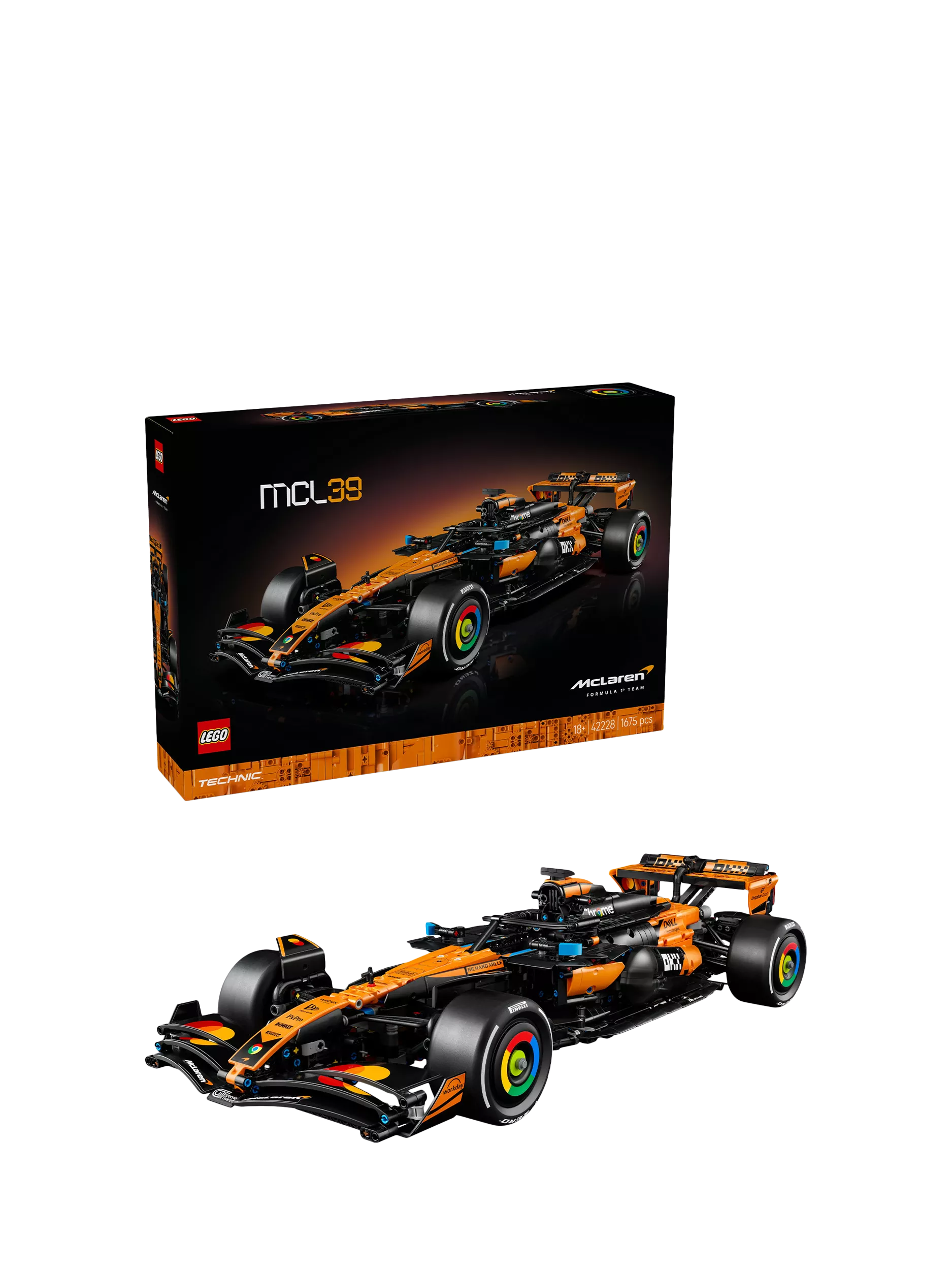 LEGO McLaren MCL39 1:8 scale F1 car model, UK version