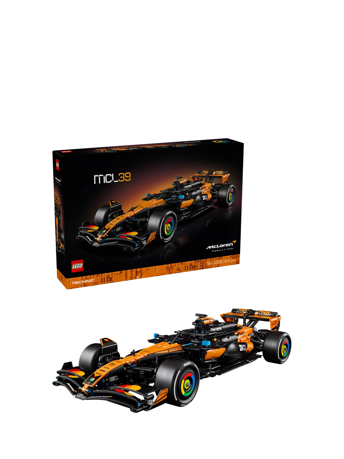 LEGO McLaren MCL39 1:8 scale F1 car model, UK version