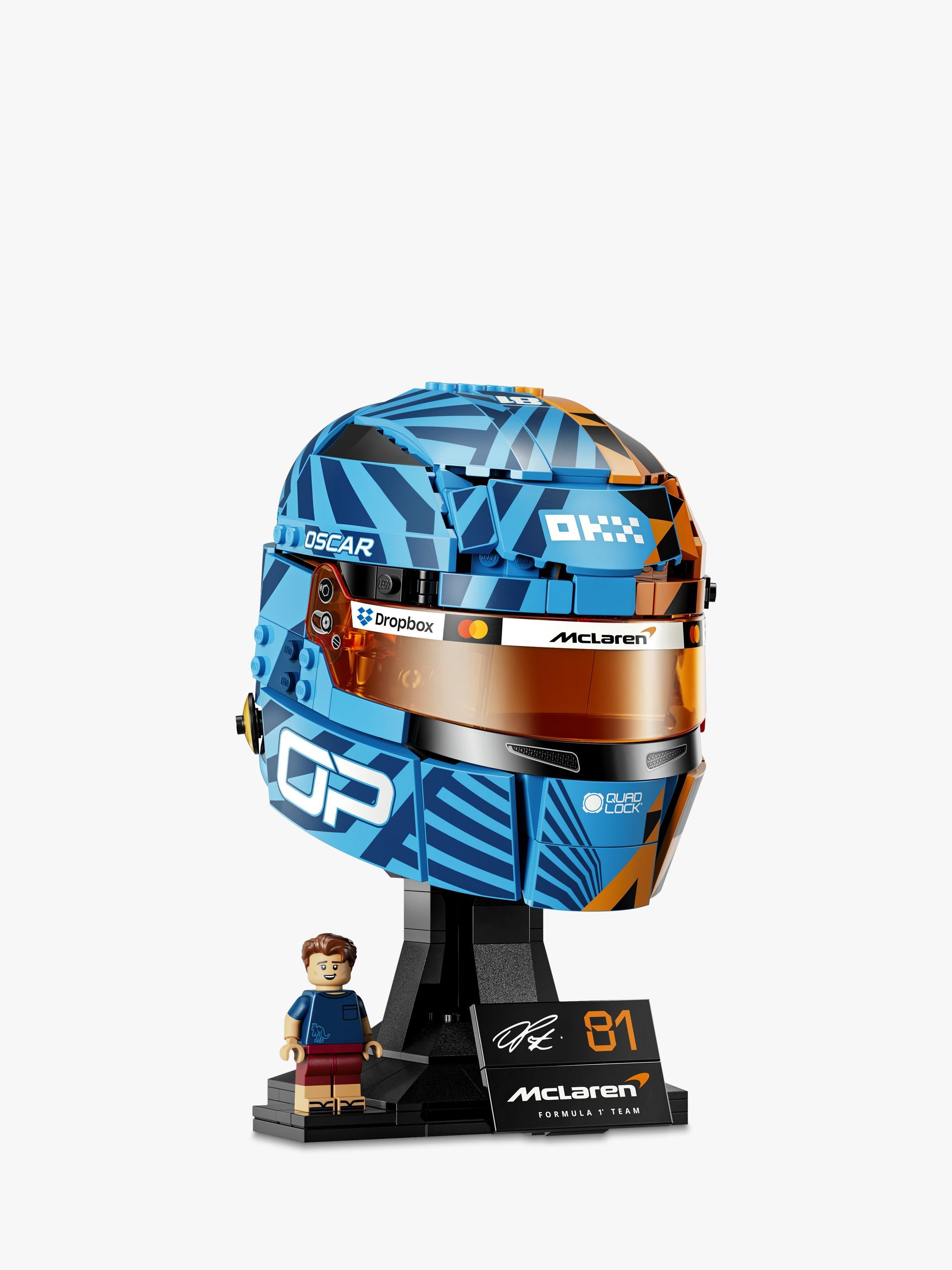 LEGO McLaren F1 Oscar Piastri helmet building set - British product