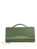 Dune London leather grab bag green - British product