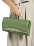 Dune London leather grab bag green - British product