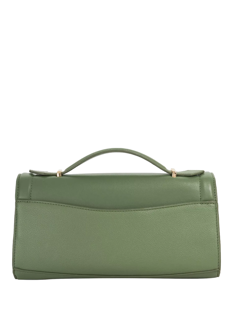 Dune London leather grab bag green - British product