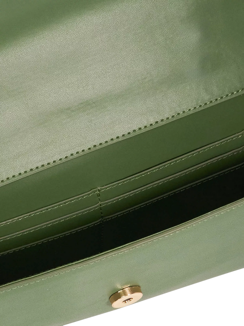 Dune London leather grab bag green - British product