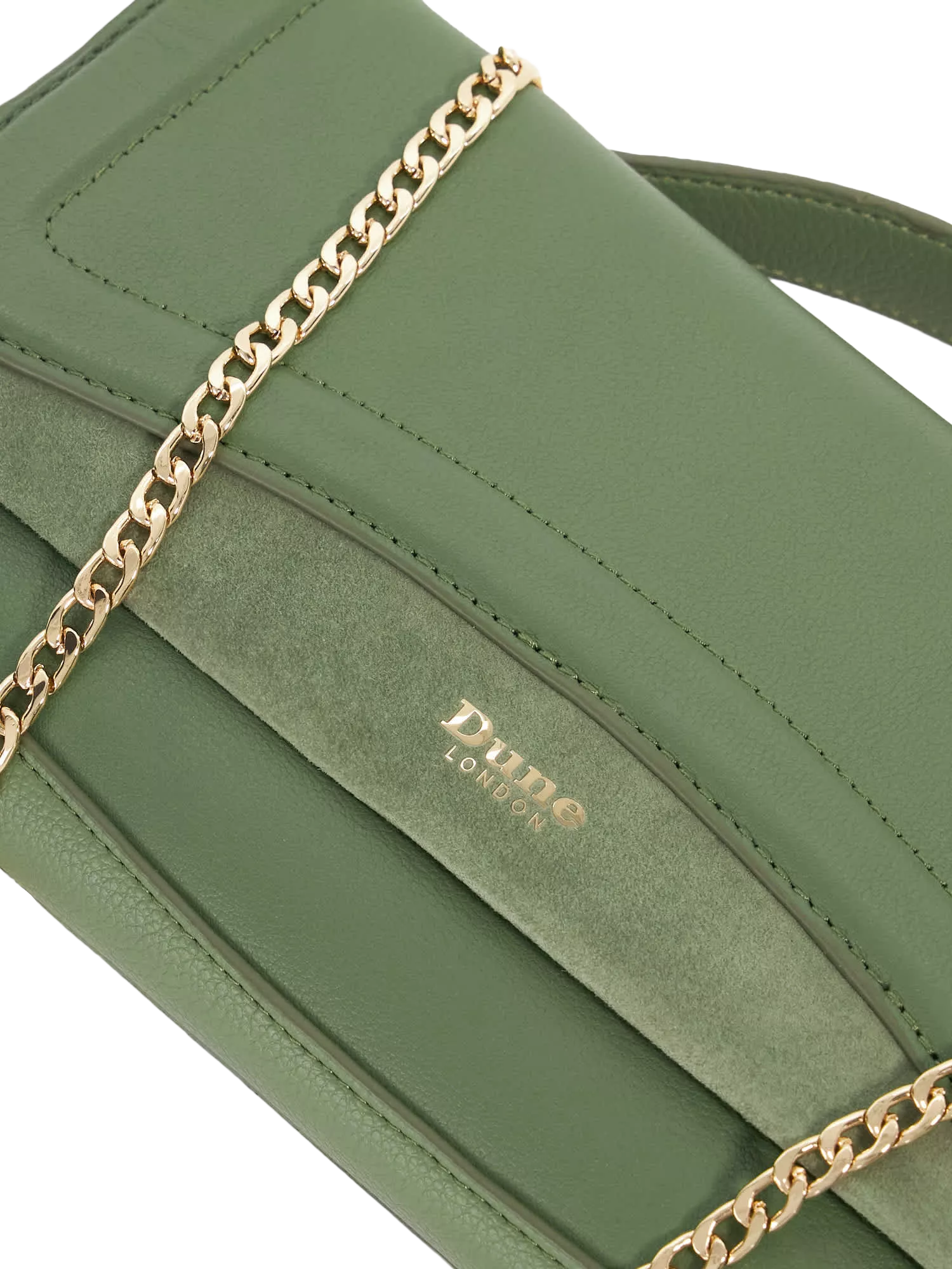 Dune London leather grab bag green - British product