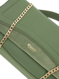 Dune London leather grab bag green - British product