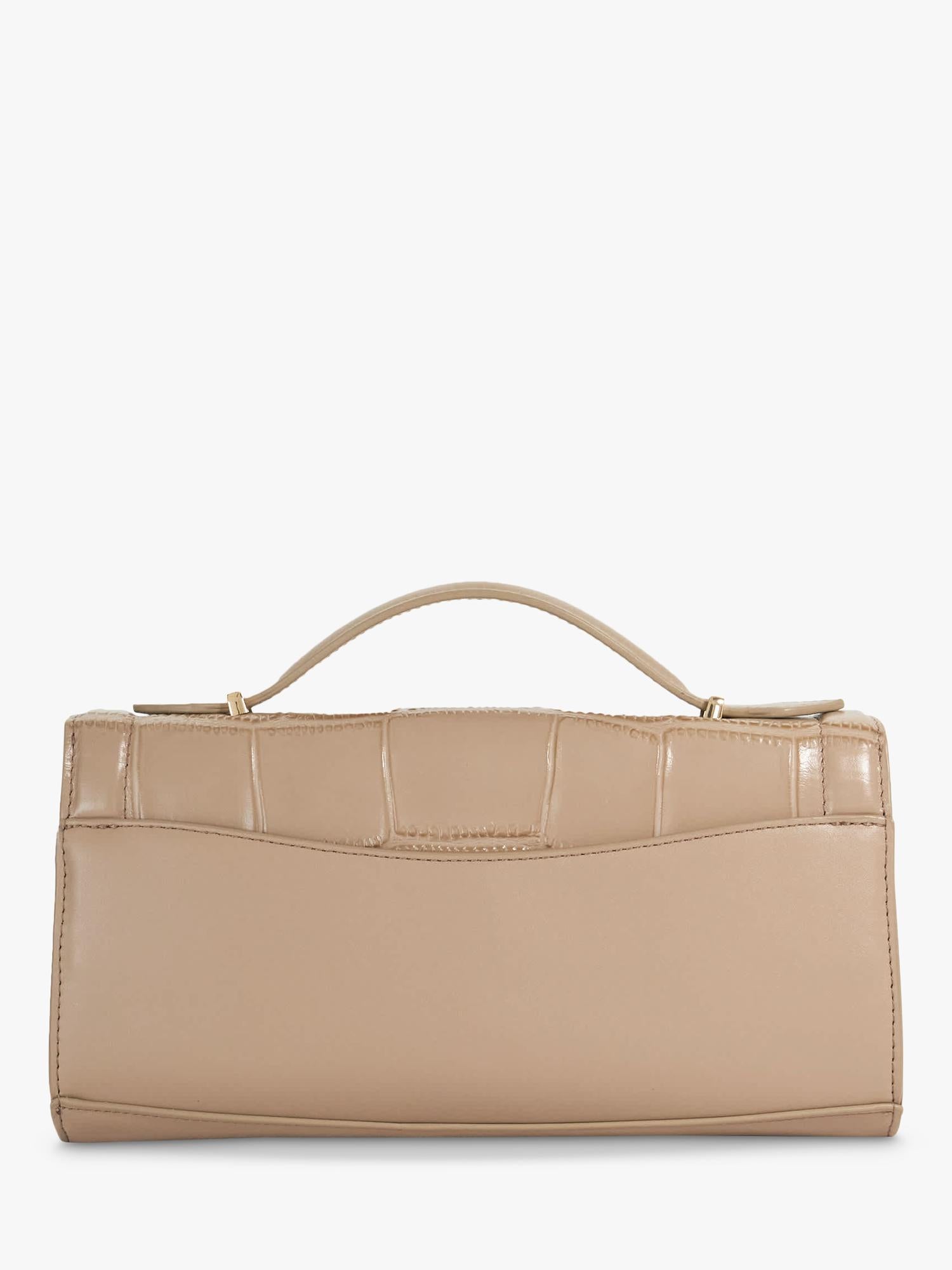 Dune London croc-effect grey grab bag (British brand)
